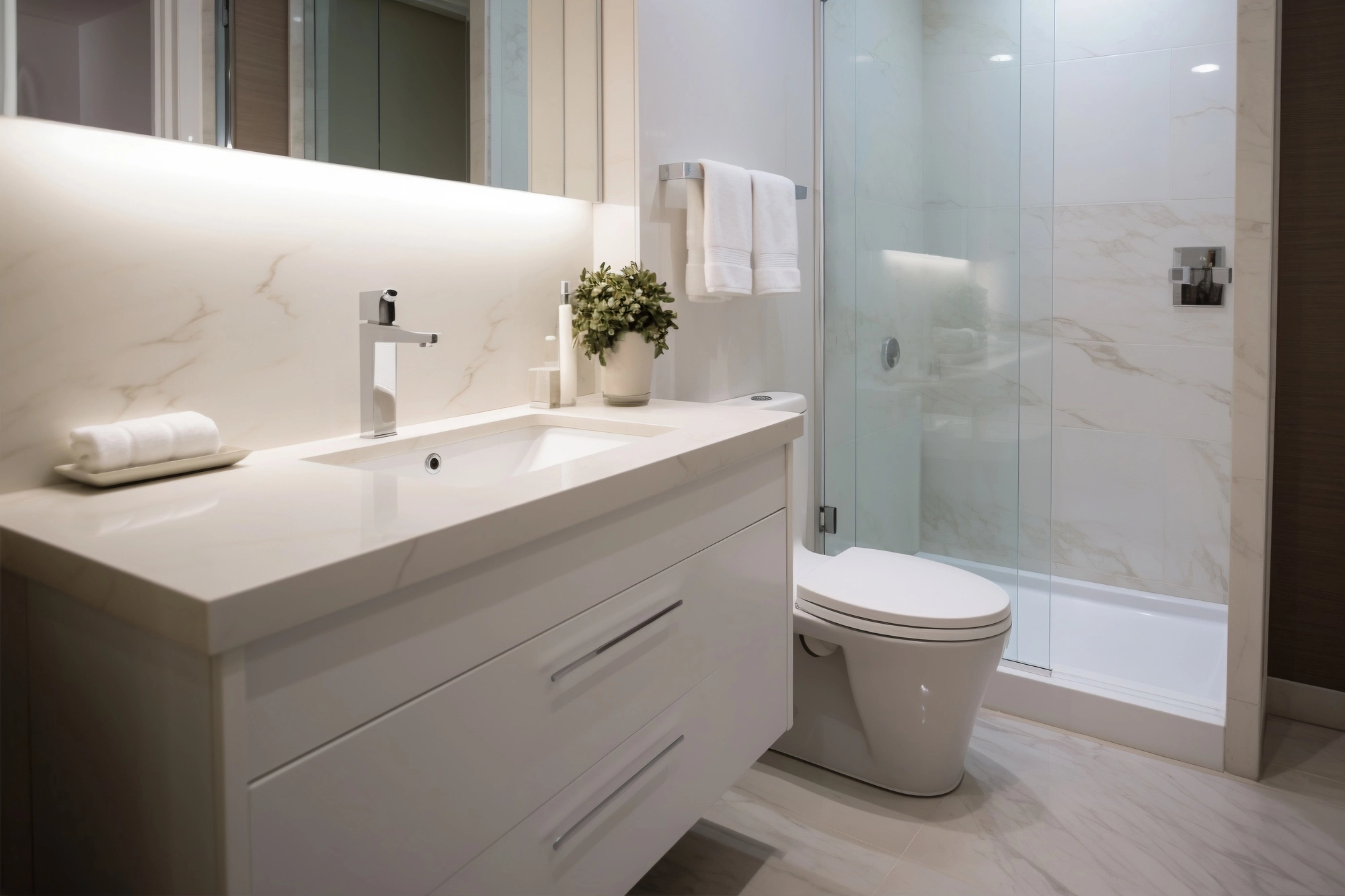 custom bathroom cabinets and carpentry